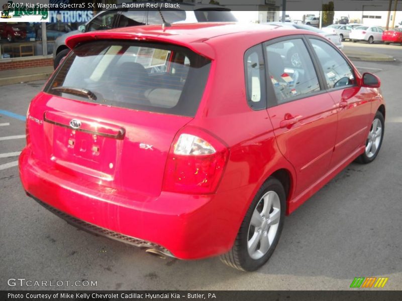 Radiant Red / Black 2007 Kia Spectra Spectra5 SX Wagon