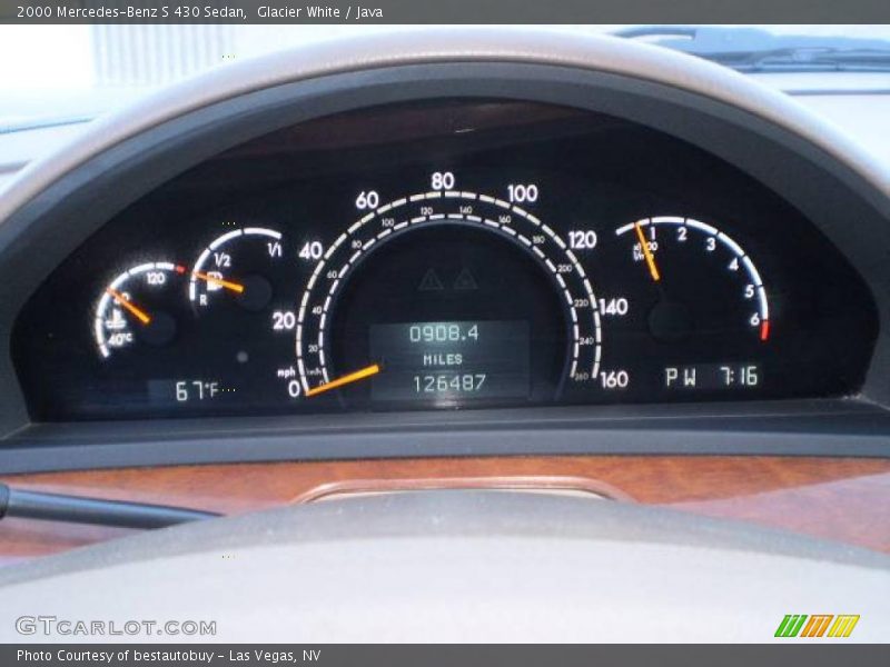 Glacier White / Java 2000 Mercedes-Benz S 430 Sedan