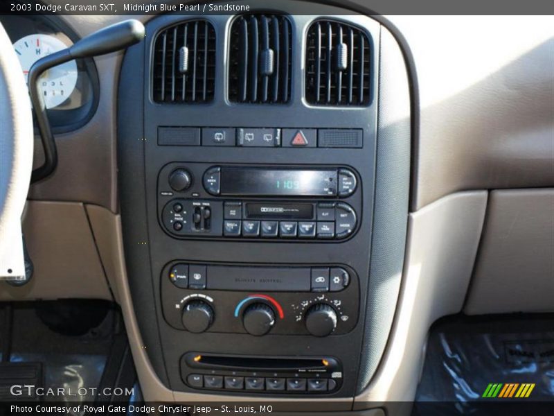 Midnight Blue Pearl / Sandstone 2003 Dodge Caravan SXT