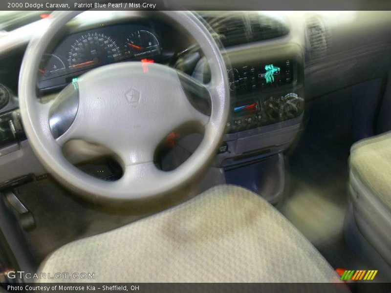 Patriot Blue Pearl / Mist Grey 2000 Dodge Caravan