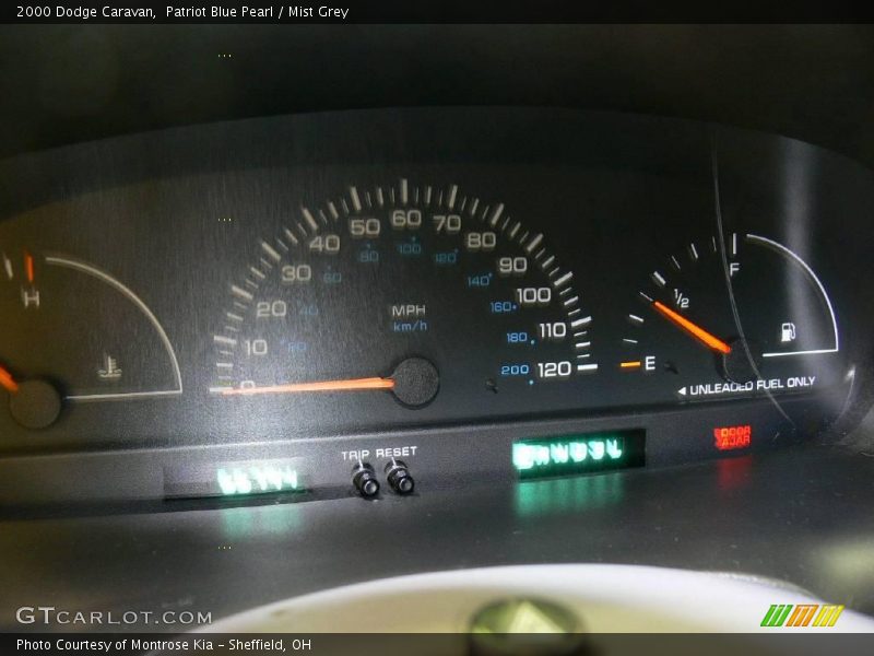 Patriot Blue Pearl / Mist Grey 2000 Dodge Caravan