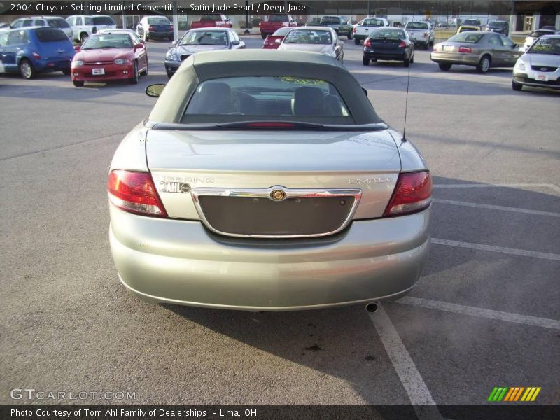 Satin Jade Pearl / Deep Jade 2004 Chrysler Sebring Limited Convertible