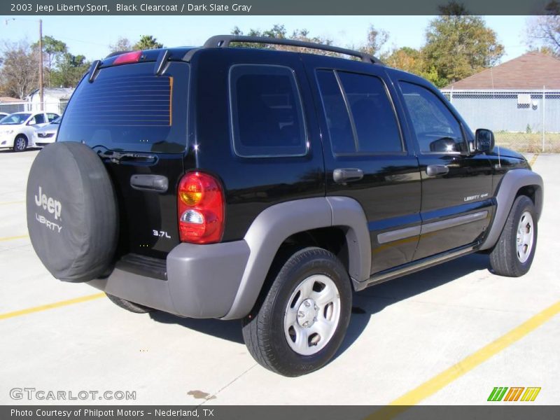 Black Clearcoat / Dark Slate Gray 2003 Jeep Liberty Sport