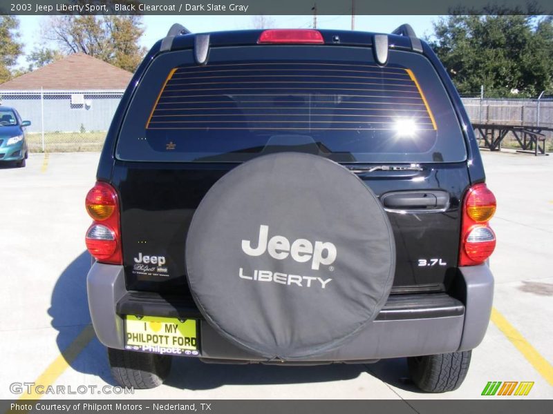 Black Clearcoat / Dark Slate Gray 2003 Jeep Liberty Sport