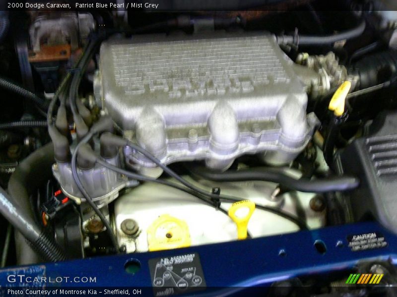 Patriot Blue Pearl / Mist Grey 2000 Dodge Caravan