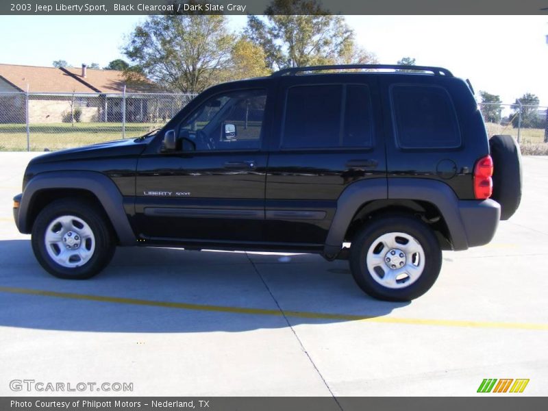 Black Clearcoat / Dark Slate Gray 2003 Jeep Liberty Sport