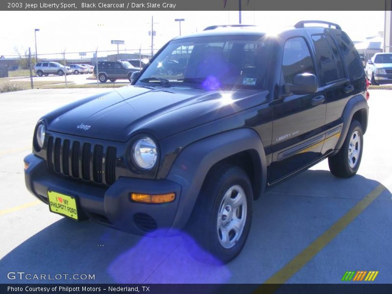 Black Clearcoat / Dark Slate Gray 2003 Jeep Liberty Sport