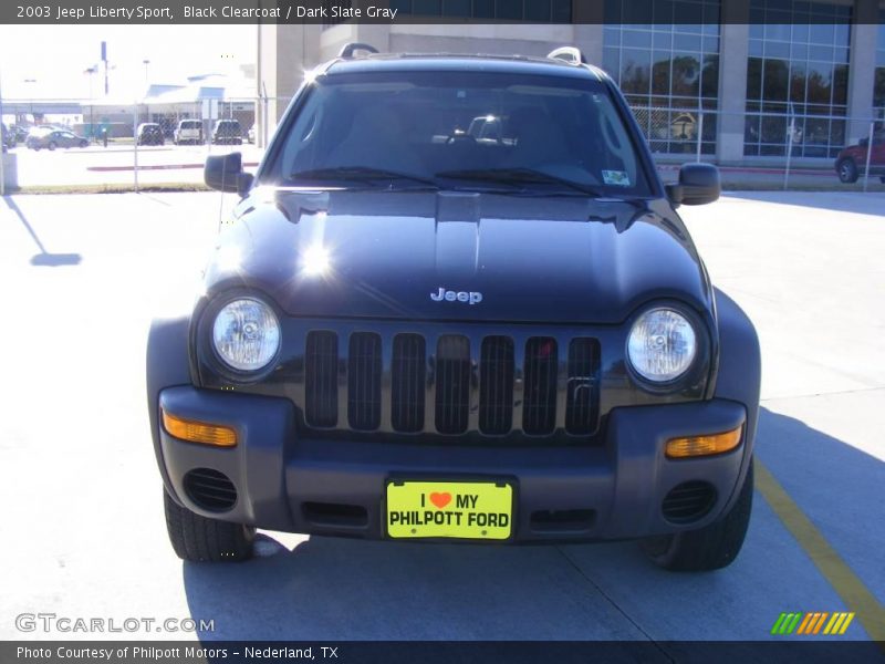 Black Clearcoat / Dark Slate Gray 2003 Jeep Liberty Sport