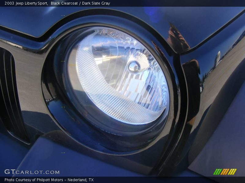Black Clearcoat / Dark Slate Gray 2003 Jeep Liberty Sport