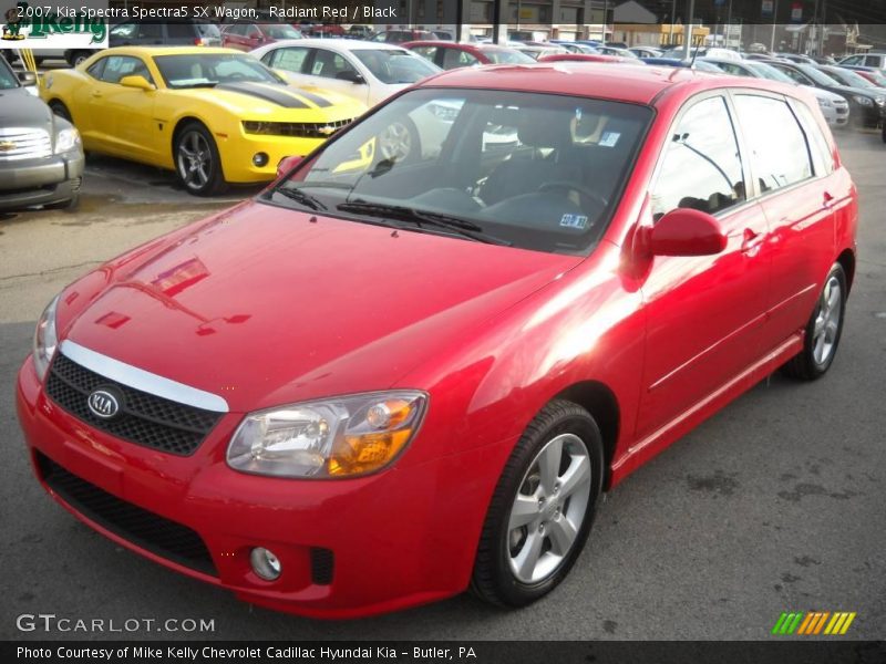 Radiant Red / Black 2007 Kia Spectra Spectra5 SX Wagon