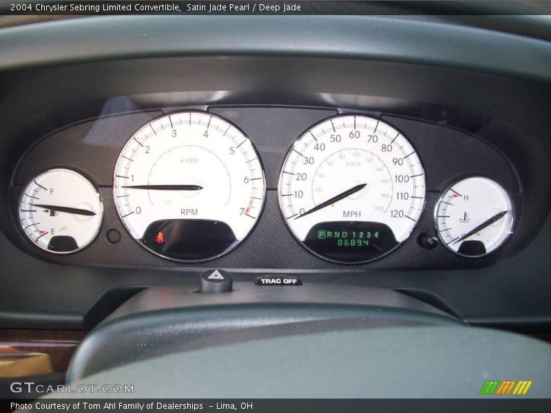 Satin Jade Pearl / Deep Jade 2004 Chrysler Sebring Limited Convertible