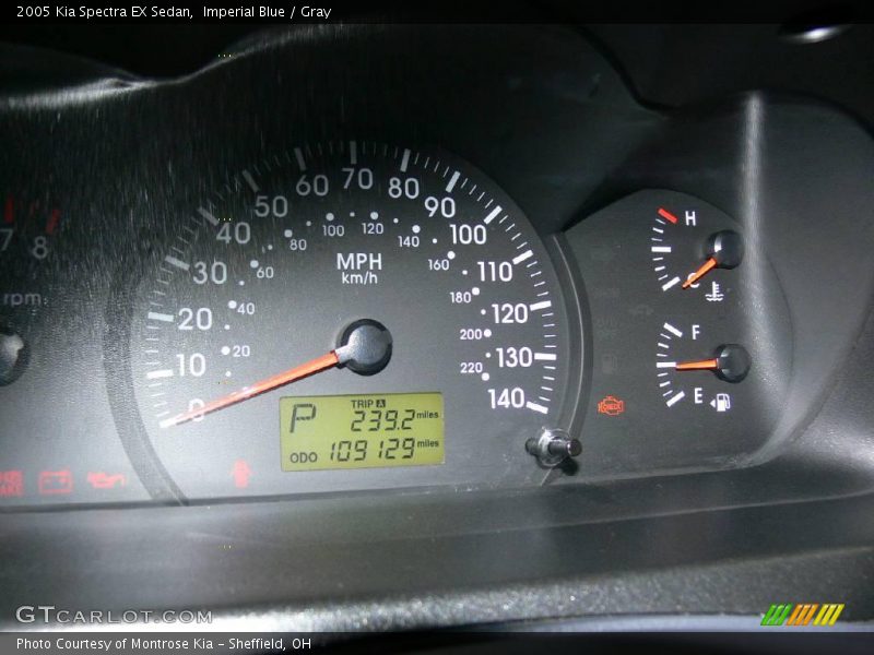 Imperial Blue / Gray 2005 Kia Spectra EX Sedan