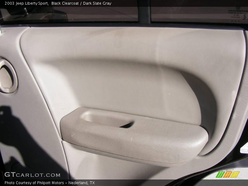Black Clearcoat / Dark Slate Gray 2003 Jeep Liberty Sport
