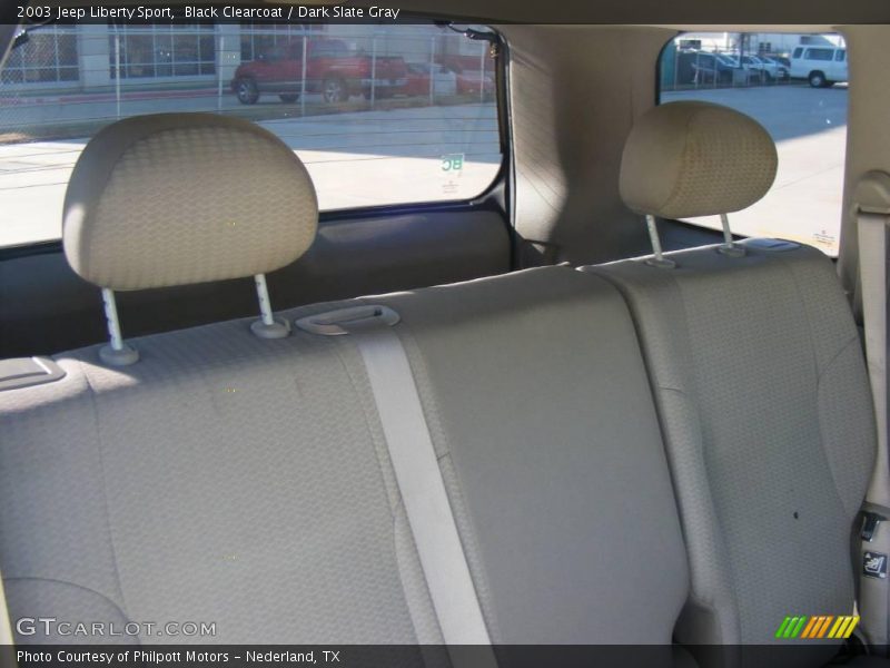 Black Clearcoat / Dark Slate Gray 2003 Jeep Liberty Sport