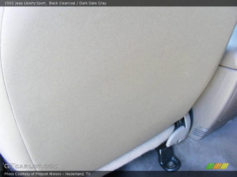 Black Clearcoat / Dark Slate Gray 2003 Jeep Liberty Sport