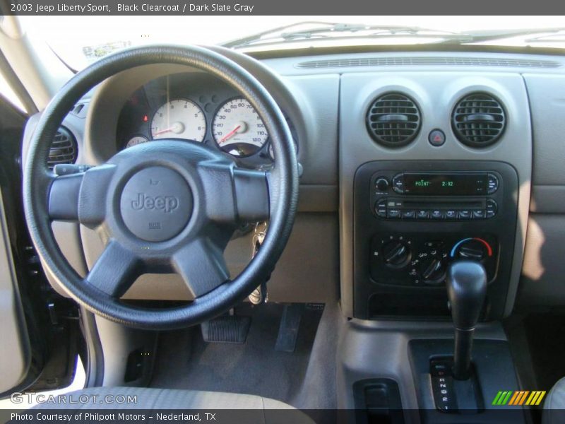 Black Clearcoat / Dark Slate Gray 2003 Jeep Liberty Sport