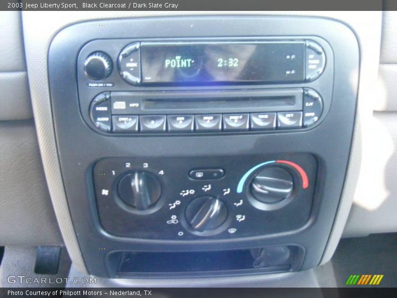Black Clearcoat / Dark Slate Gray 2003 Jeep Liberty Sport