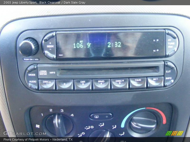 Black Clearcoat / Dark Slate Gray 2003 Jeep Liberty Sport