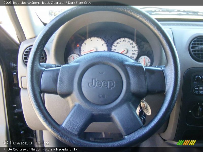 Black Clearcoat / Dark Slate Gray 2003 Jeep Liberty Sport