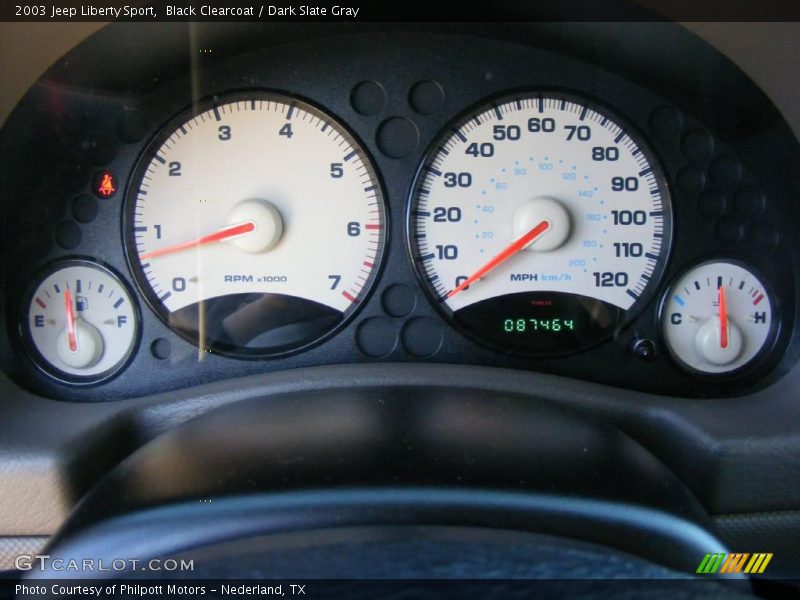 Black Clearcoat / Dark Slate Gray 2003 Jeep Liberty Sport
