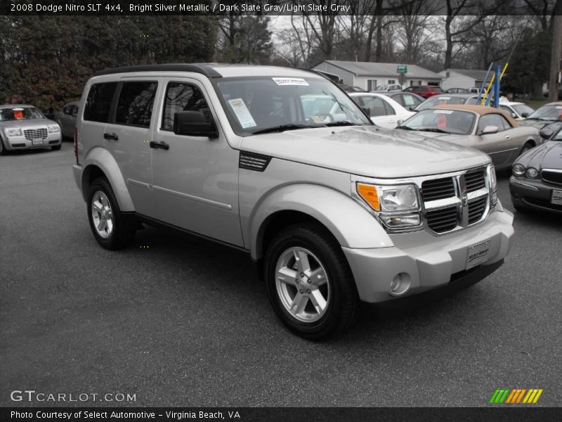 Bright Silver Metallic / Dark Slate Gray/Light Slate Gray 2008 Dodge Nitro SLT 4x4