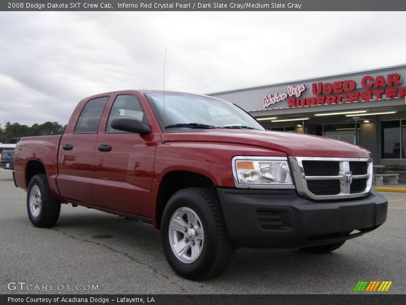 Inferno Red Crystal Pearl / Dark Slate Gray/Medium Slate Gray 2008 Dodge Dakota SXT Crew Cab