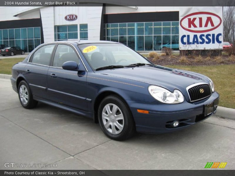 Ardor Blue / Black 2004 Hyundai Sonata