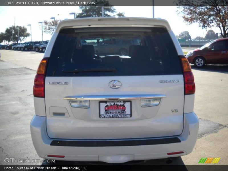 Blizzard White Pearl / Dark Gray 2007 Lexus GX 470