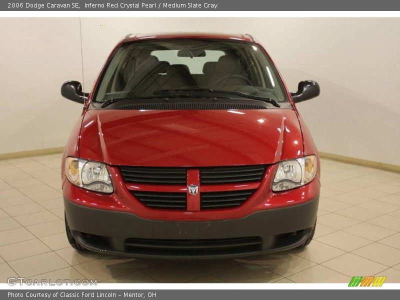 Inferno Red Crystal Pearl / Medium Slate Gray 2006 Dodge Caravan SE