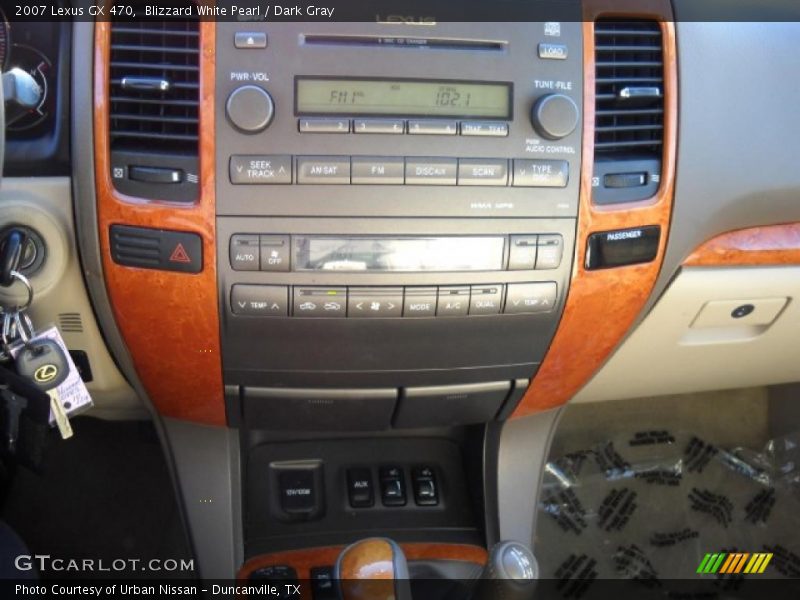 Blizzard White Pearl / Dark Gray 2007 Lexus GX 470