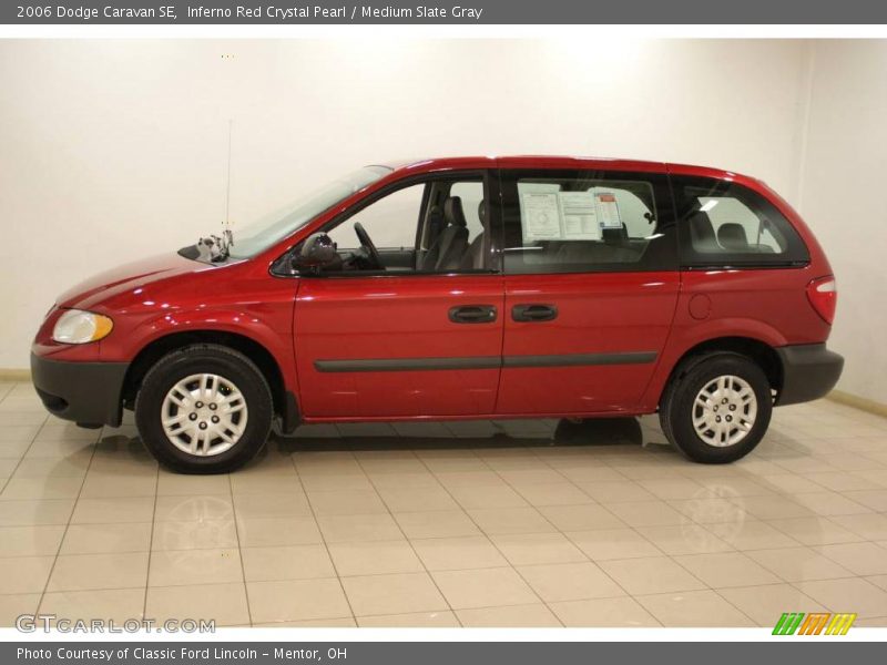 Inferno Red Crystal Pearl / Medium Slate Gray 2006 Dodge Caravan SE
