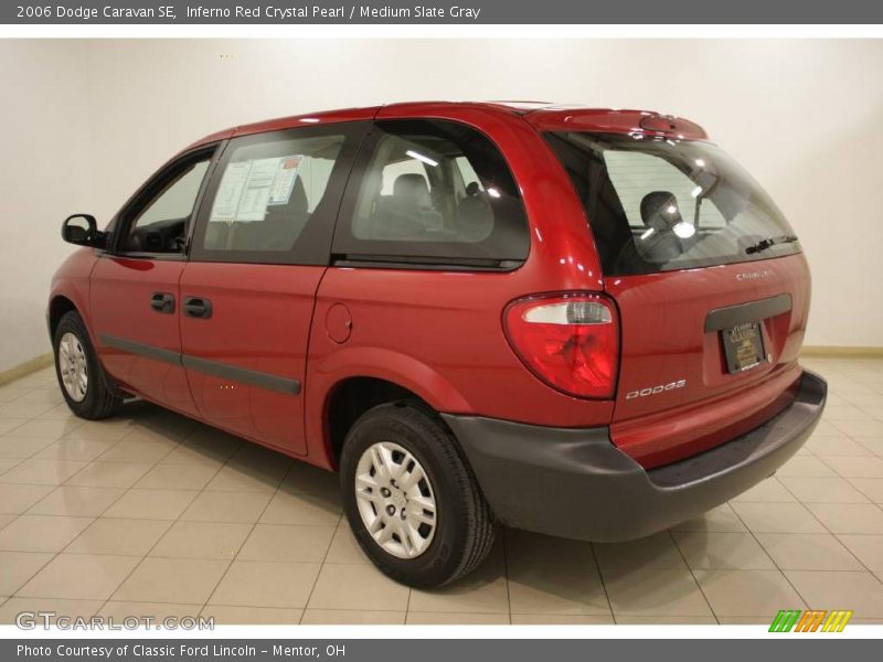 Inferno Red Crystal Pearl / Medium Slate Gray 2006 Dodge Caravan SE