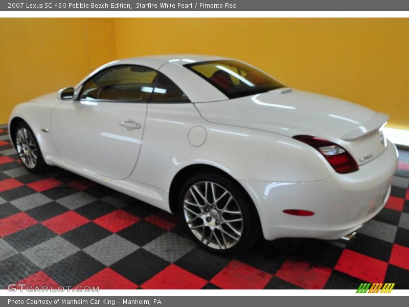 Starfire White Pearl / Pimento Red 2007 Lexus SC 430 Pebble Beach Edition