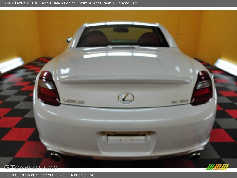 Starfire White Pearl / Pimento Red 2007 Lexus SC 430 Pebble Beach Edition