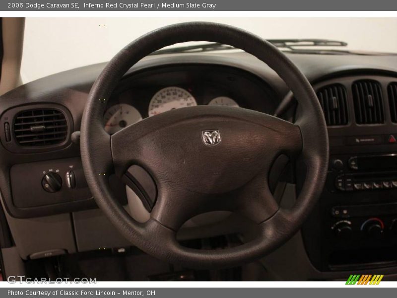 Inferno Red Crystal Pearl / Medium Slate Gray 2006 Dodge Caravan SE