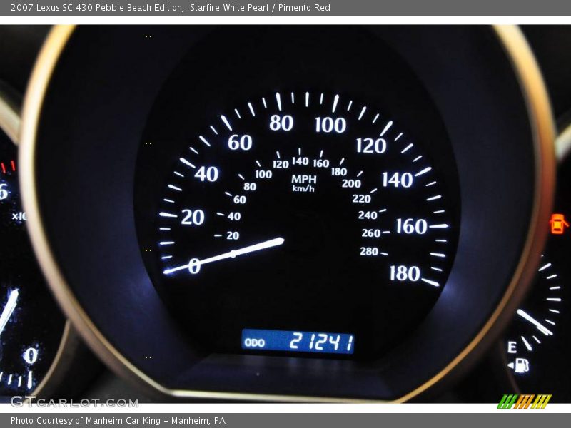 Starfire White Pearl / Pimento Red 2007 Lexus SC 430 Pebble Beach Edition