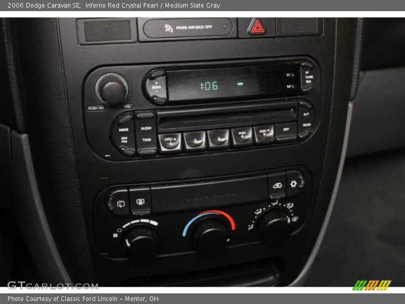 Inferno Red Crystal Pearl / Medium Slate Gray 2006 Dodge Caravan SE