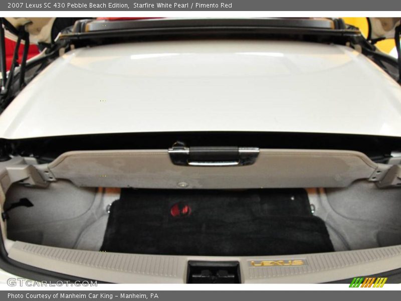 Starfire White Pearl / Pimento Red 2007 Lexus SC 430 Pebble Beach Edition