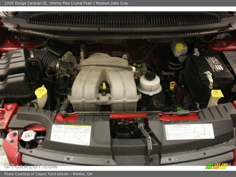 Inferno Red Crystal Pearl / Medium Slate Gray 2006 Dodge Caravan SE