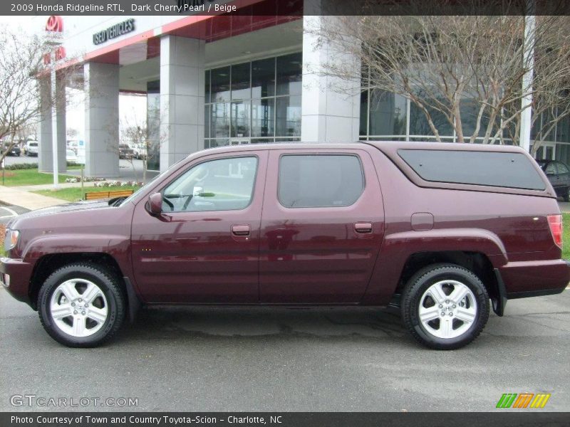 Dark Cherry Pearl / Beige 2009 Honda Ridgeline RTL