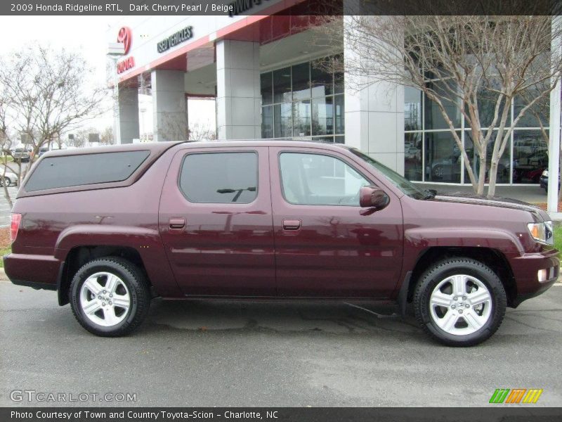 Dark Cherry Pearl / Beige 2009 Honda Ridgeline RTL