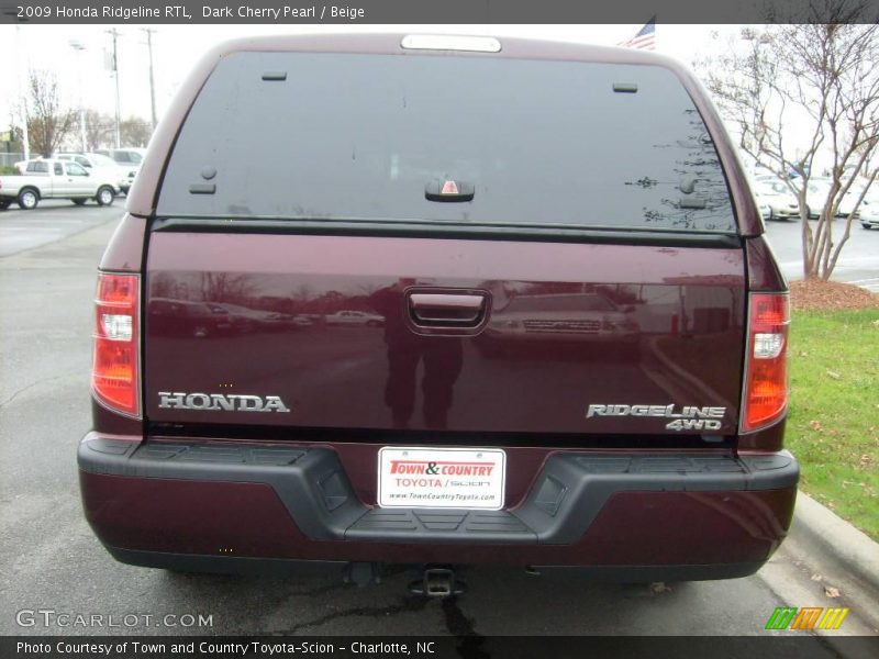 Dark Cherry Pearl / Beige 2009 Honda Ridgeline RTL