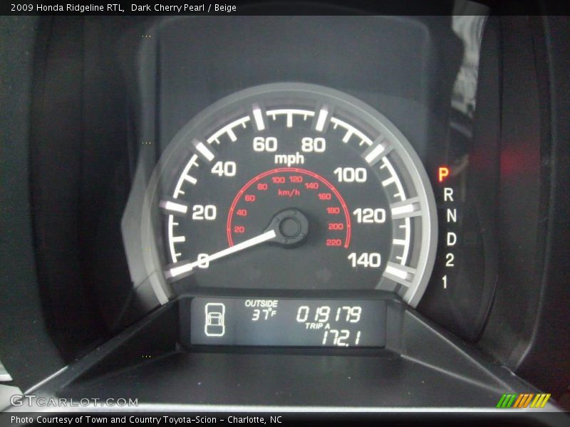 Dark Cherry Pearl / Beige 2009 Honda Ridgeline RTL
