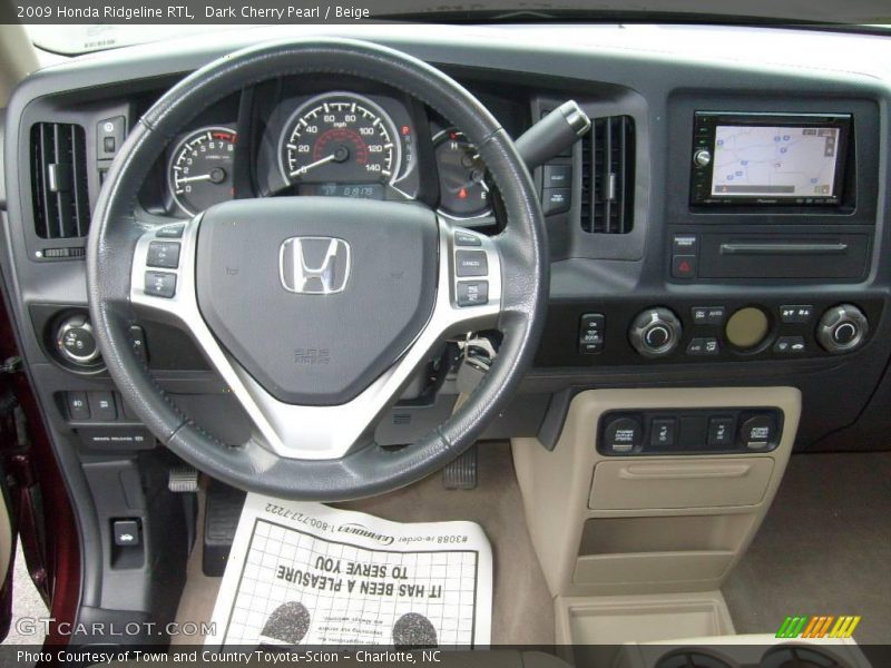 Dark Cherry Pearl / Beige 2009 Honda Ridgeline RTL