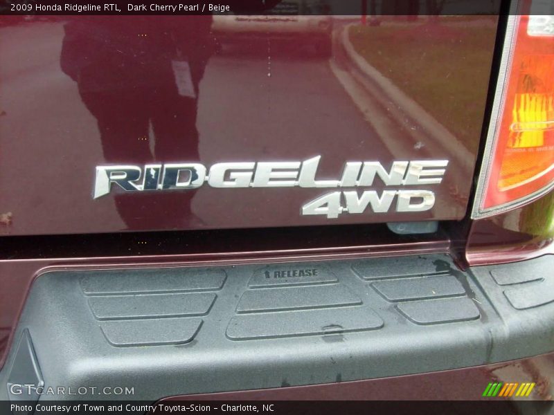 Dark Cherry Pearl / Beige 2009 Honda Ridgeline RTL