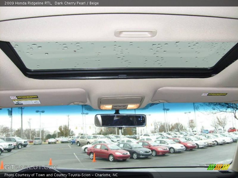 Dark Cherry Pearl / Beige 2009 Honda Ridgeline RTL