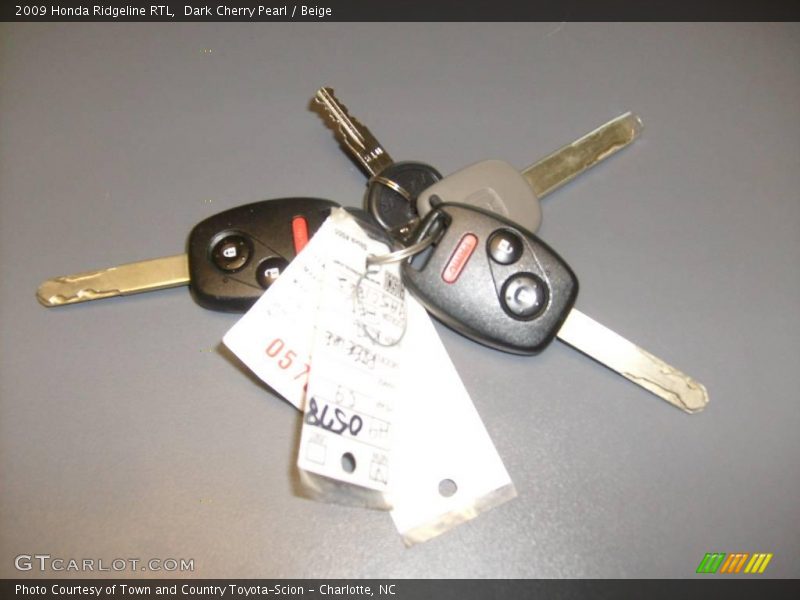 Dark Cherry Pearl / Beige 2009 Honda Ridgeline RTL
