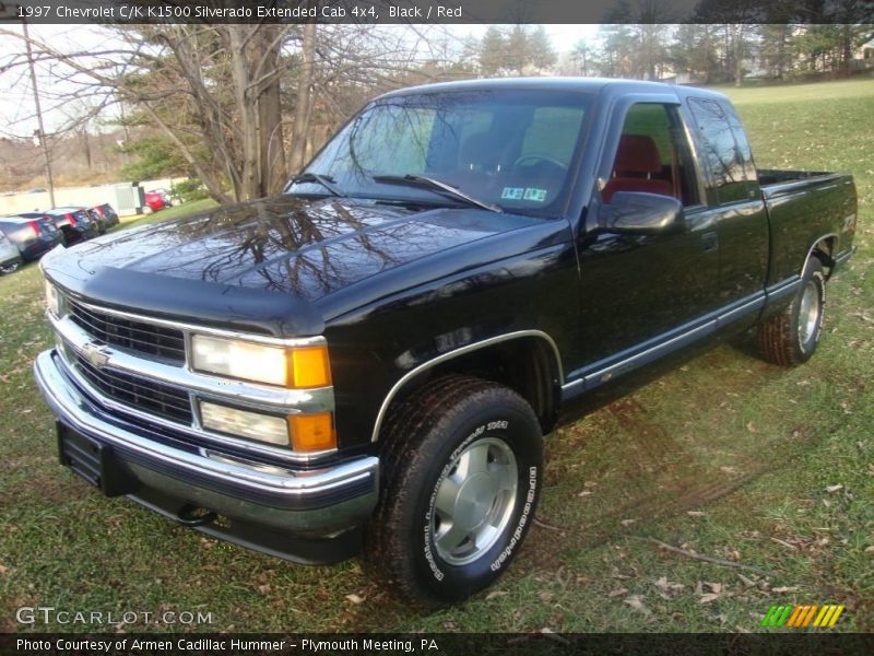 Black / Red 1997 Chevrolet C/K K1500 Silverado Extended Cab 4x4