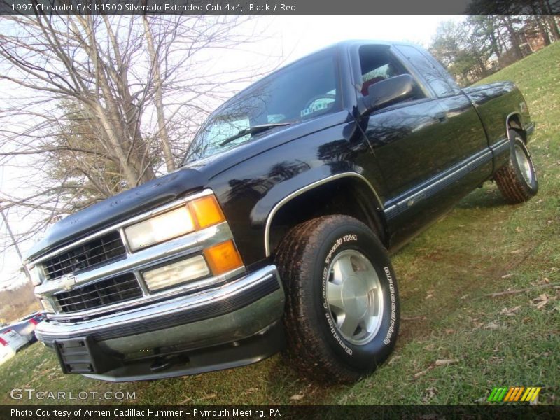 Black / Red 1997 Chevrolet C/K K1500 Silverado Extended Cab 4x4