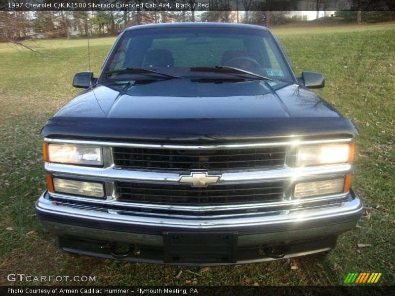 Black / Red 1997 Chevrolet C/K K1500 Silverado Extended Cab 4x4